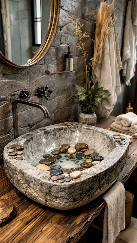 8 Stunning Earthy Bathroom Basin Designs for a Rustic Feel