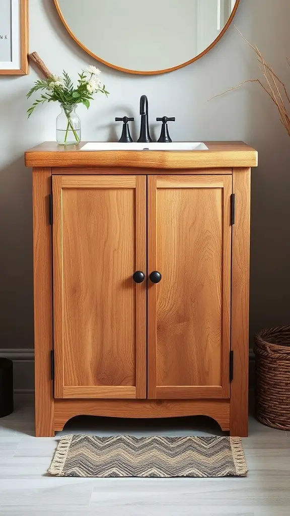 13 Earthy Bathroom Cabinets for a Natural, Rustic Touch