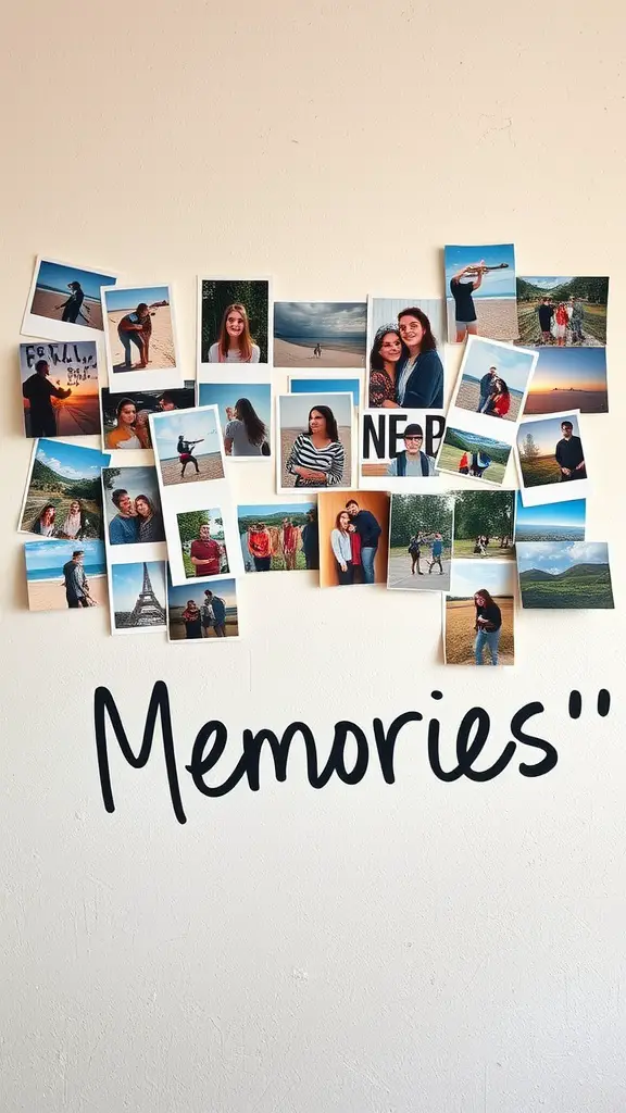 A personalized photo collage with varying photos and letters that spell out 'WHEN YOU'.