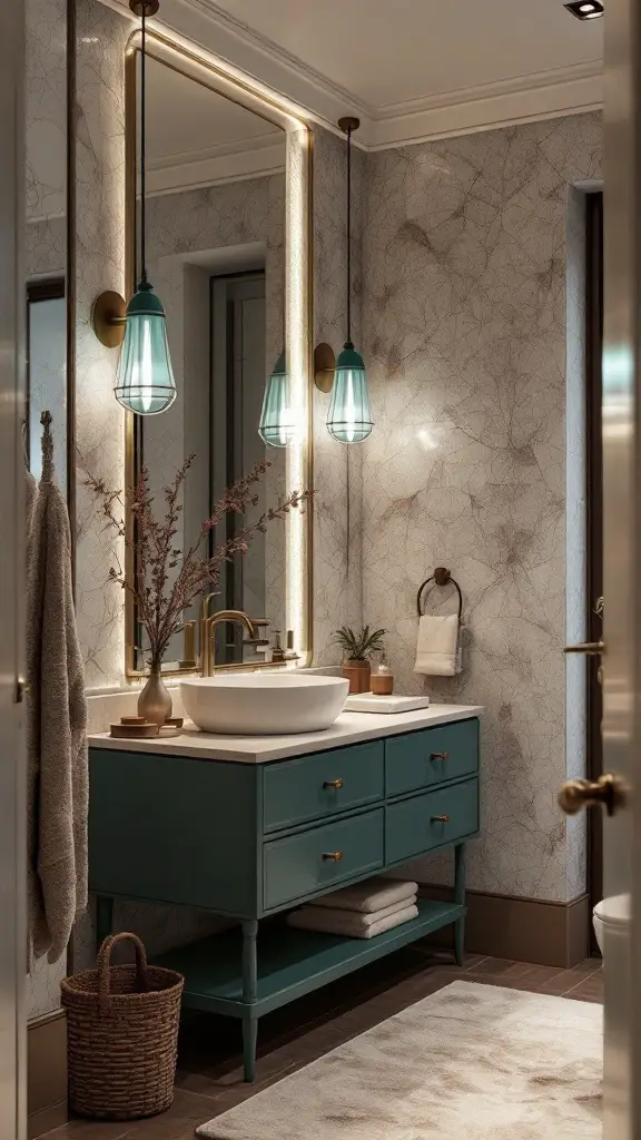 12 Teal and Chocolate Bathroom Ideas for a Bold, Cozy Retreat