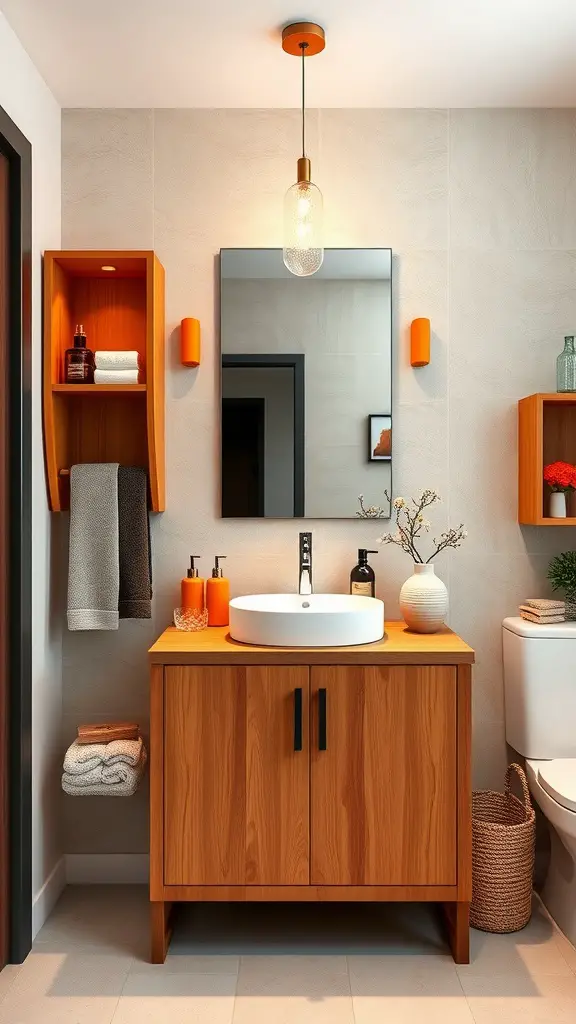 14 Earthy Orange Bathroom Ideas That Add Warmth and Personality
